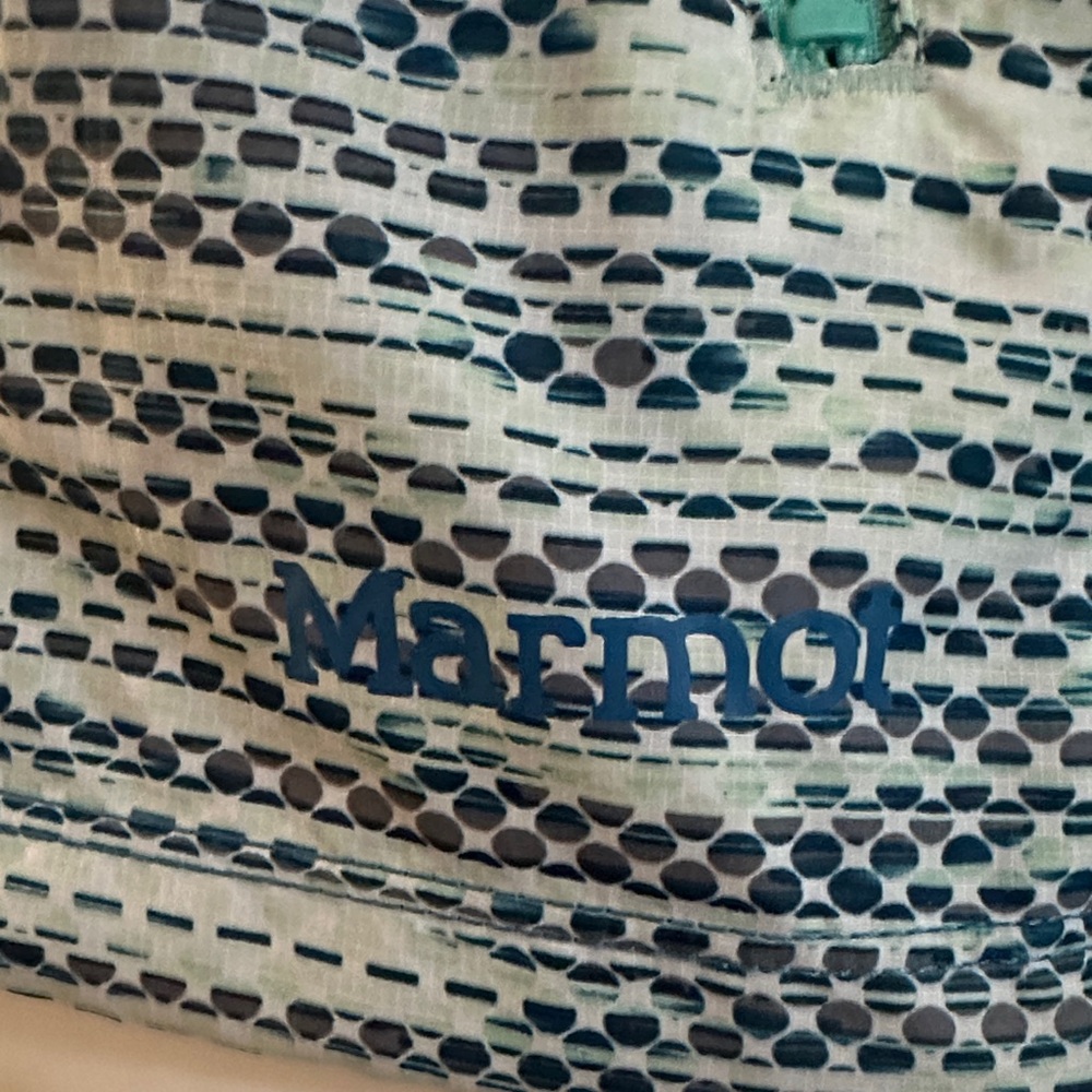 Marmot Teal And Gray Patterned Jacket - image 3